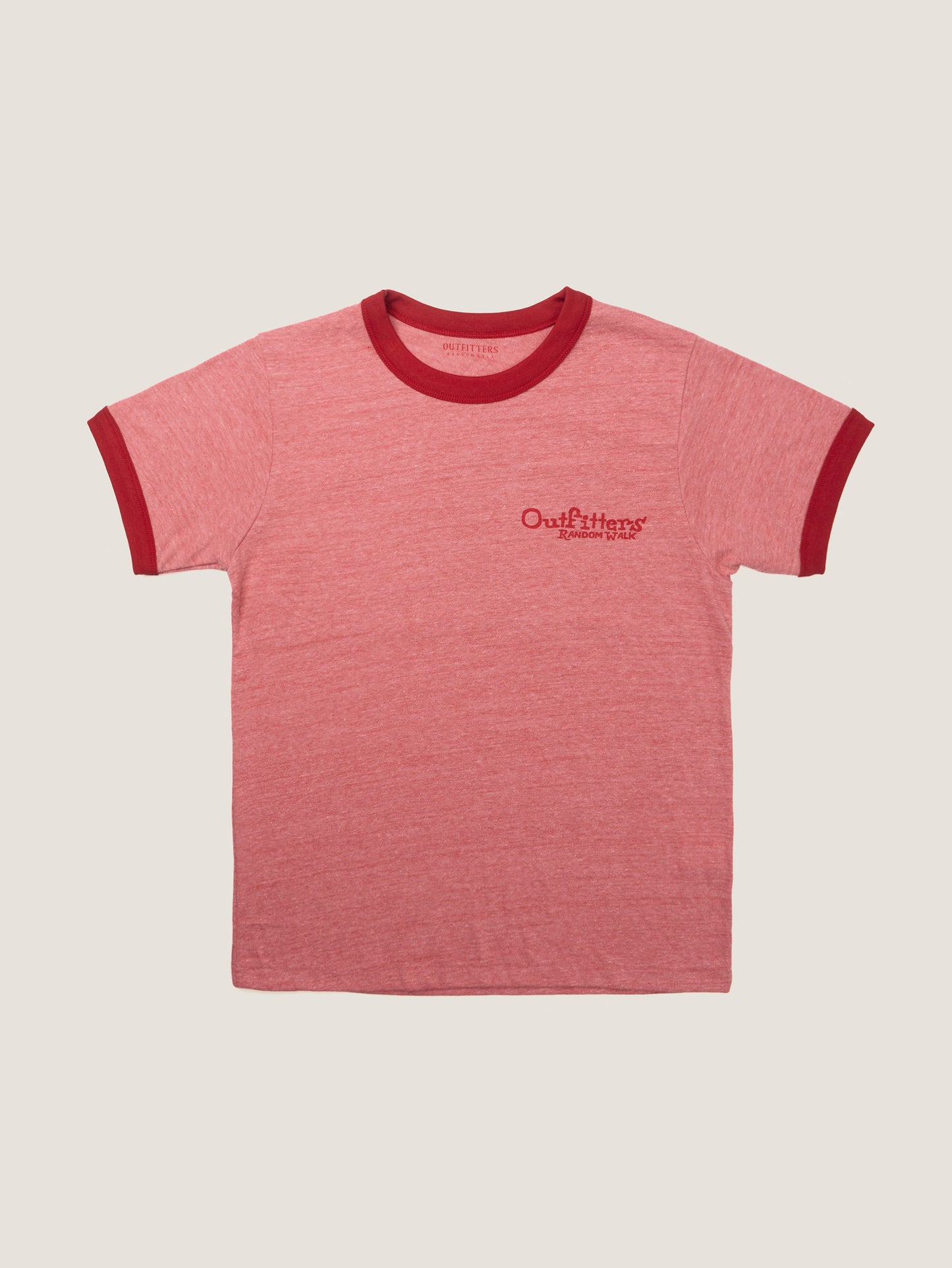 OUTFITTERS LOGO RINGER T-SHIRT [ Vintage Red ]