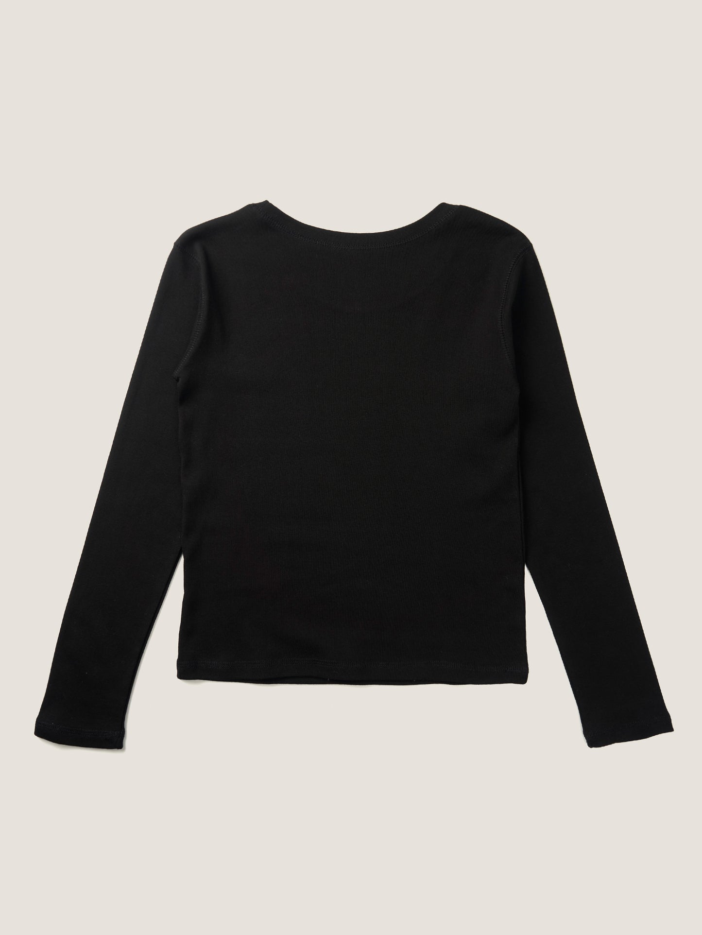 SMOOTH SCOOP NECK TOP [ Black ]