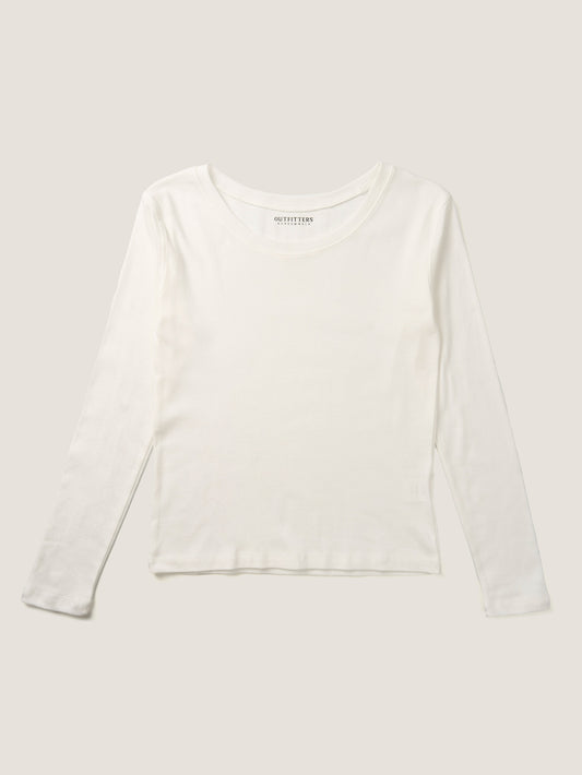 SMOOTH SCOOP NECK TOP [ White ]