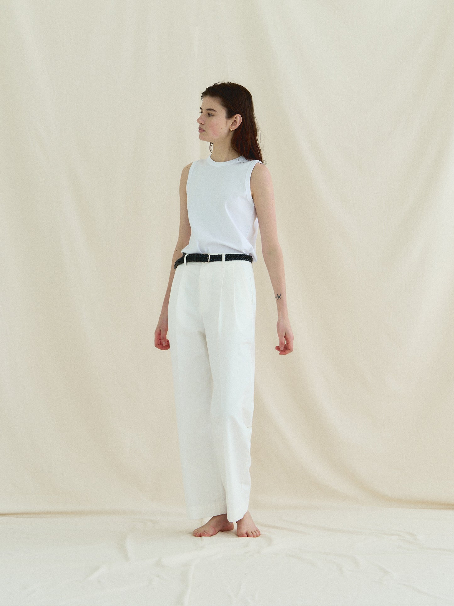 MICHELLE COTTON SLEEVELESS [ White ]