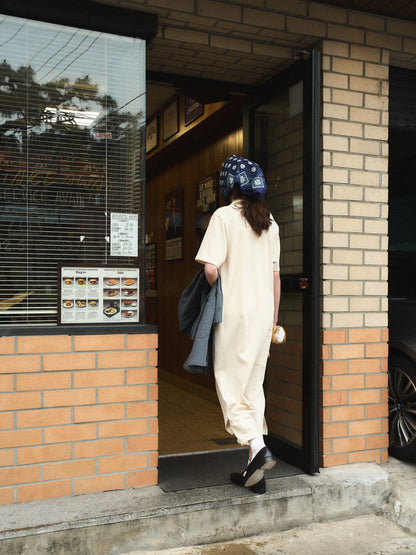 (-30%) COURT PIQUE COTTON DRESS [ Soft Cream ]