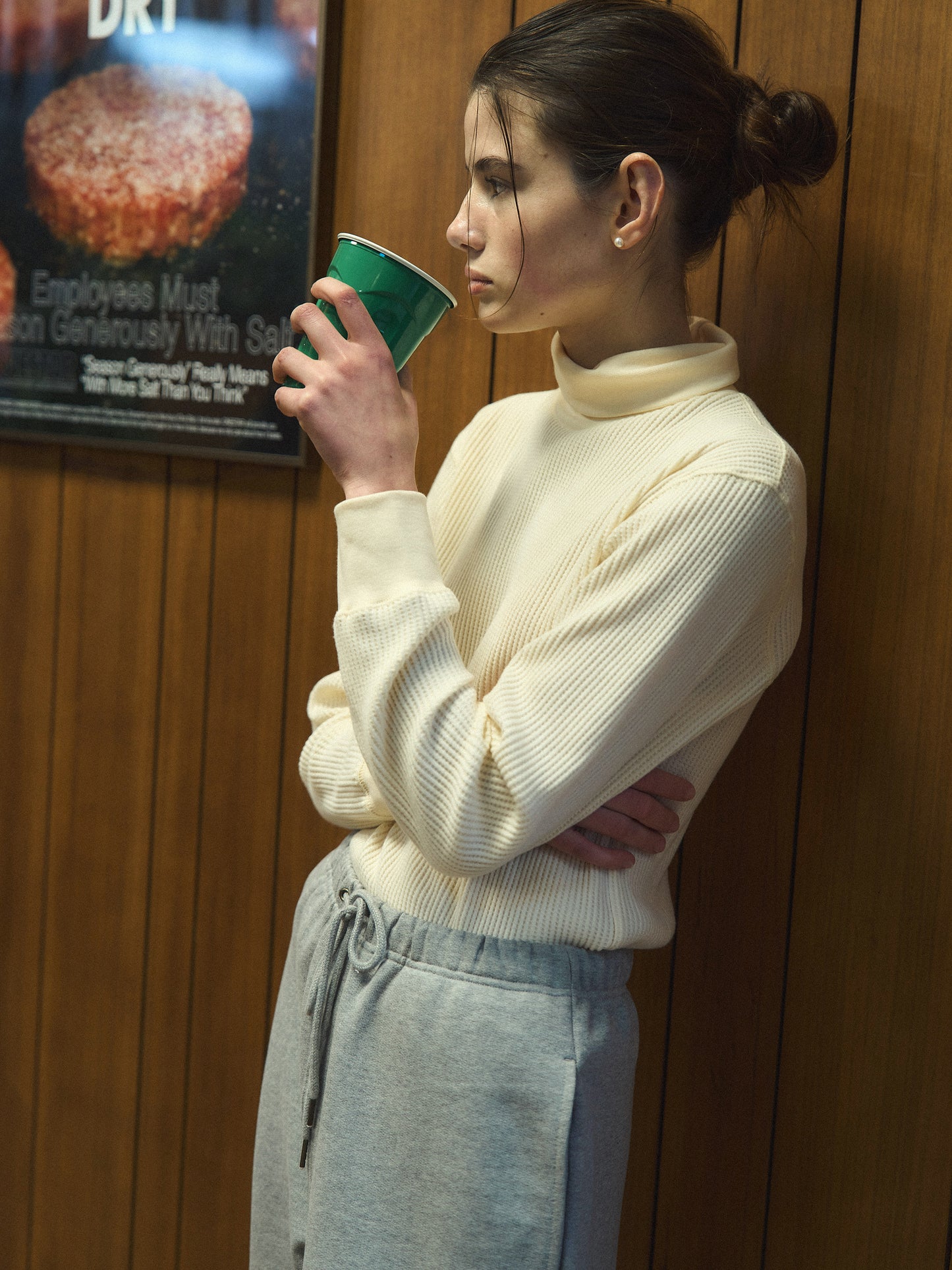 SALLY'S WAFFLE TURTLE TEE [ Cream ] 5th Reorder