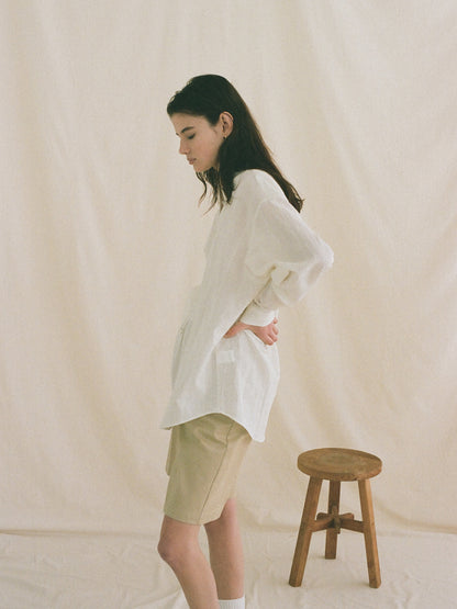 (-30%) BREAKFAST LONG SHIRT [ Antique Ivory ]