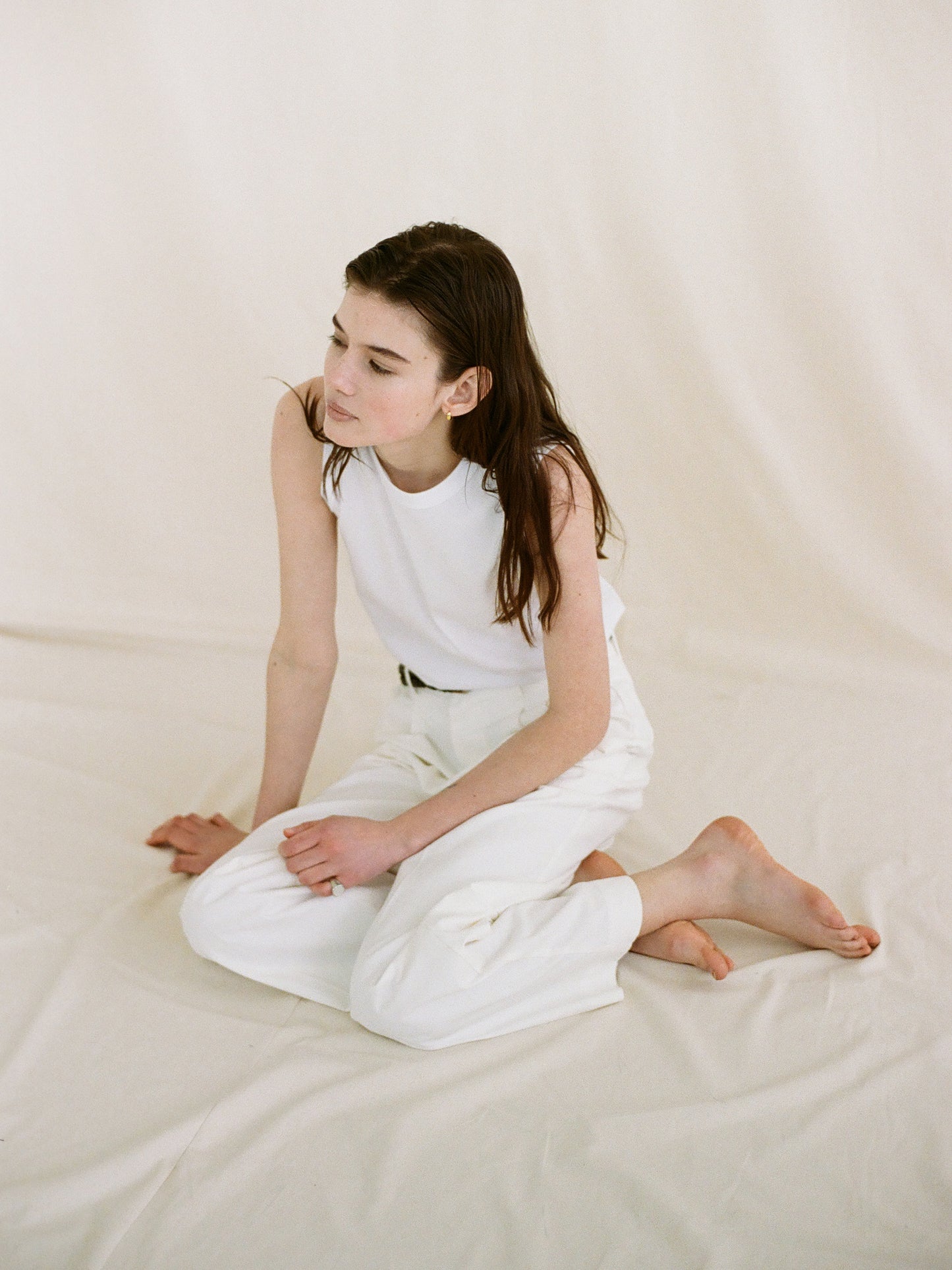 MICHELLE COTTON SLEEVELESS [ White ]