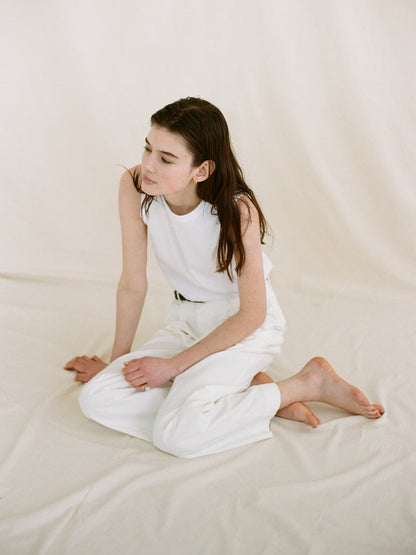 MICHELLE COTTON SLEEVELESS [ White ]