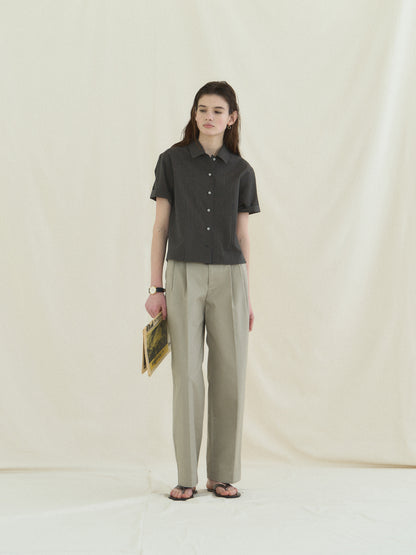 (-30%) ARIZONA CHECK SHIRT [ Olive Navy ] Organic Cotton