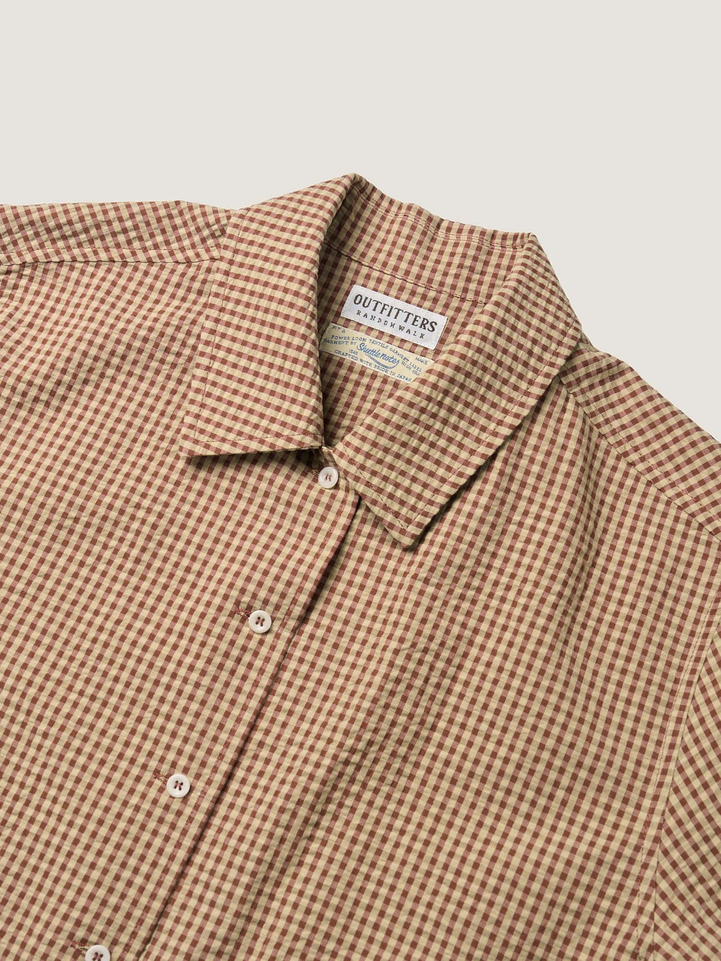 (-30%) ARIZONA CHECK SHIRT [ Brick Beige ] Organic Cotton
