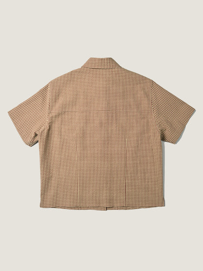 (-30%) ARIZONA CHECK SHIRT [ Brick Beige ] Organic Cotton