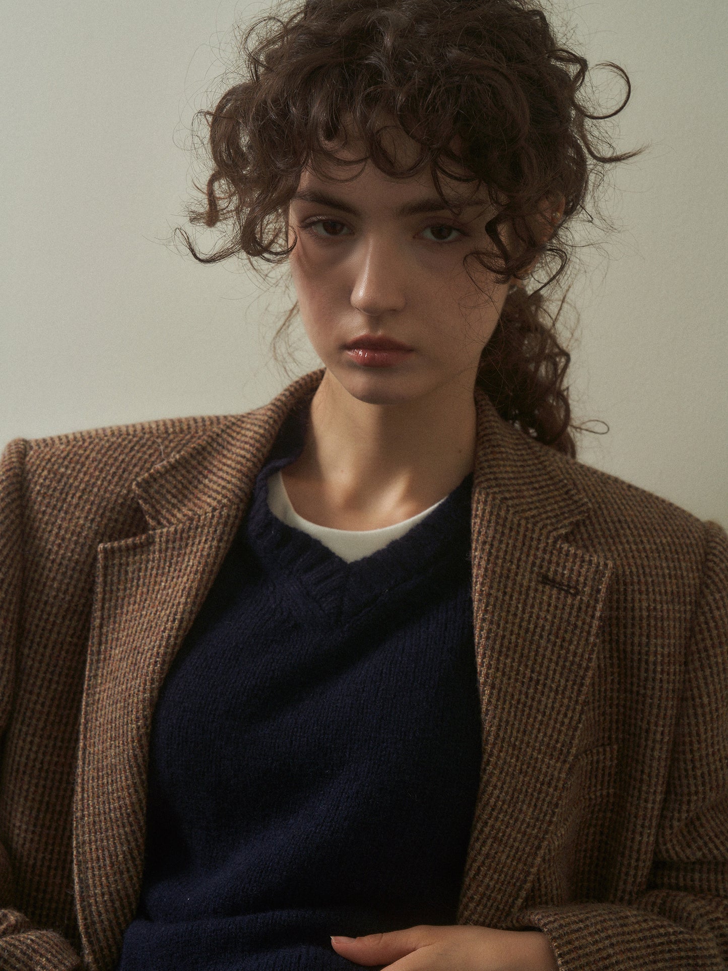 (-20%) DIANA TWEED BLAZER [ Country Check ]