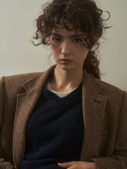 (-20%) DIANA TWEED BLAZER [ Country Check ]