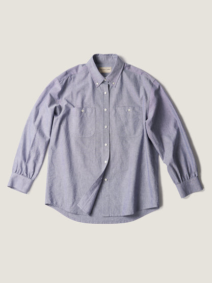 2 POCKET BUTTON DOWN SHIRT [ Navy Oxford ]