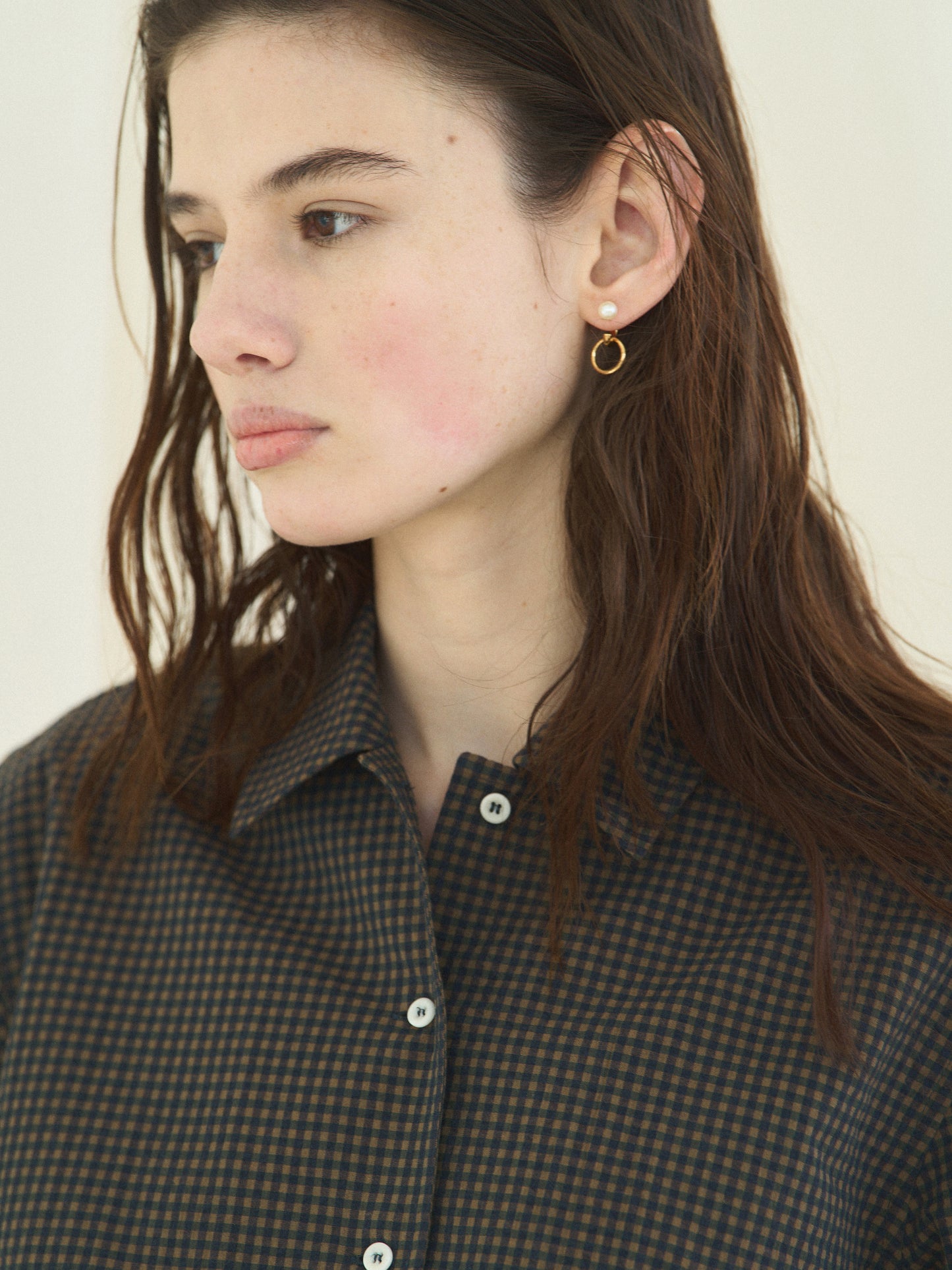 (-30%) ARIZONA CHECK SHIRT [ Olive Navy ] Organic Cotton