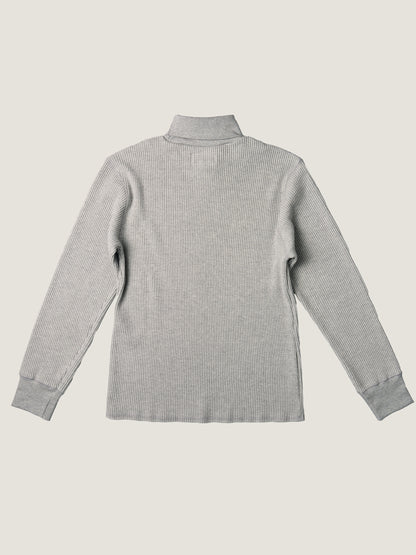 SALLY'S WAFFLE TURTLE TEE [ Heather Grey ]