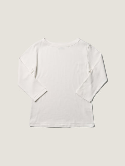 SOFTNESS 3/4 SLEEVE TEE [ White ] - 2nd Restock