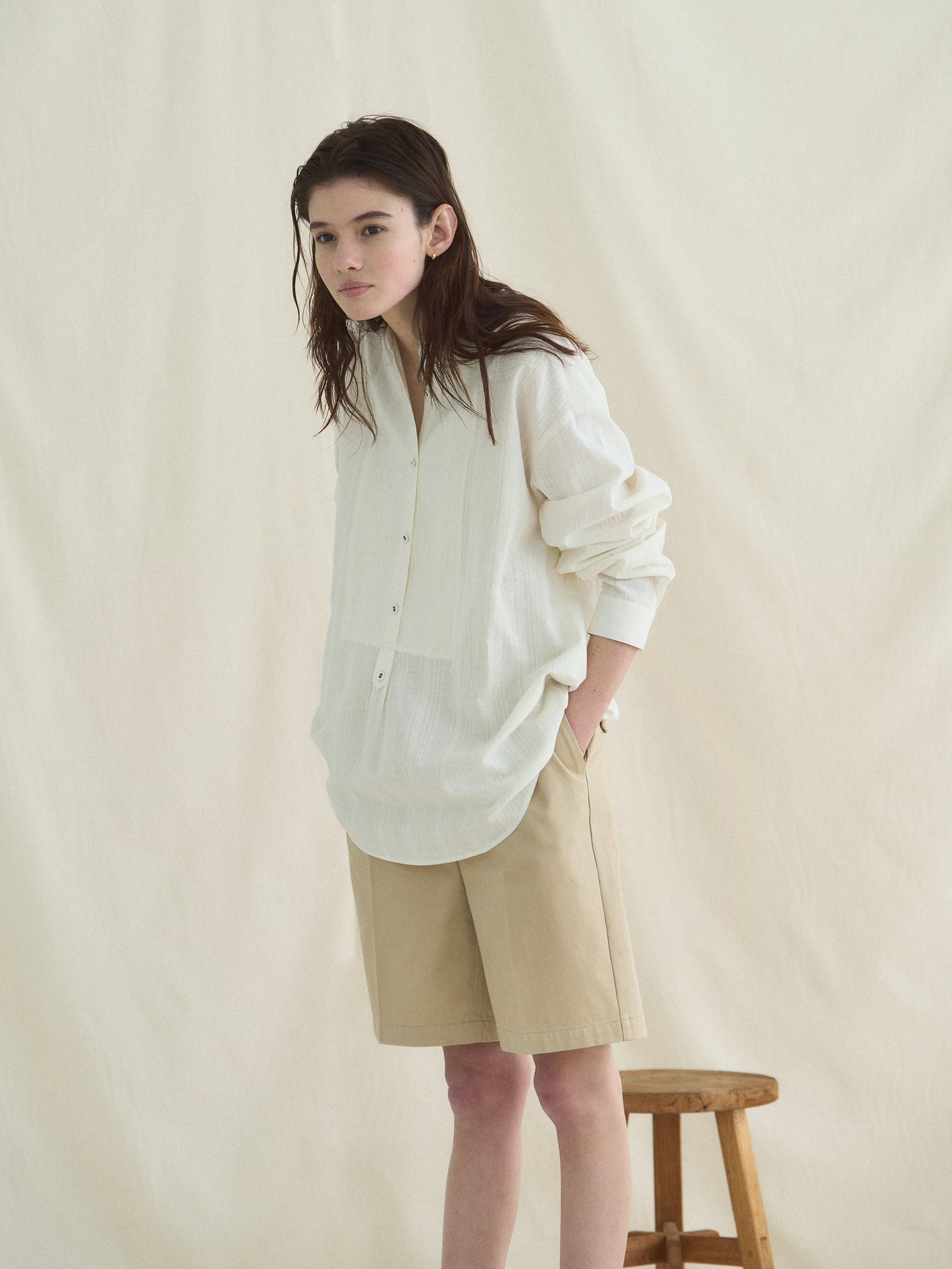 (-30%) BREAKFAST LONG SHIRT [ Antique Ivory ]
