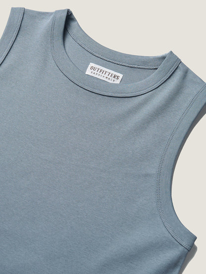 MICHELLE COTTON SLEEVELESS [ Dusty Blue ]