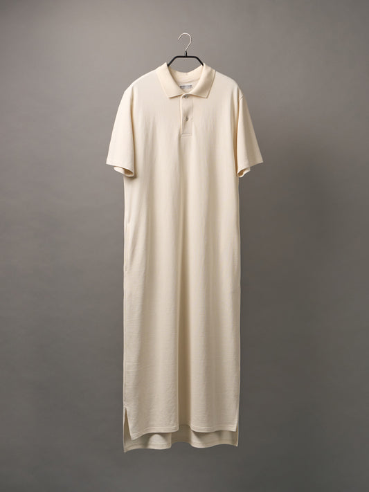 (-30%) COURT PIQUE COTTON DRESS [ Soft Cream ]