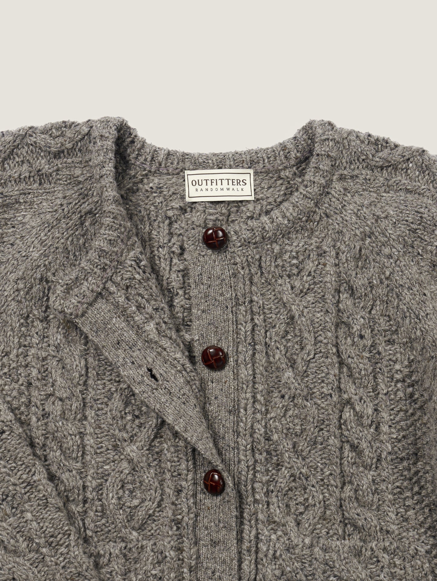 (-20%) CREAM TEA CABLE CARDIGAN [ Ash ]