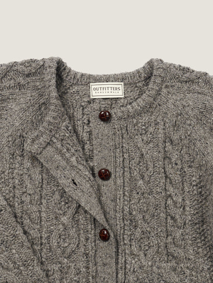 (-20%) CREAM TEA CABLE CARDIGAN [ Ash ]