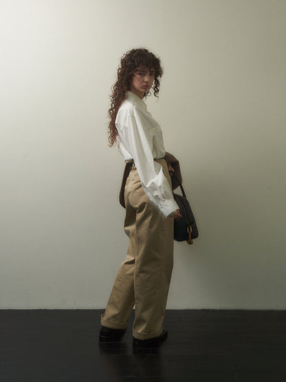 2 POCKET BUTTON DOWN SHIRT [ White Cotton ]