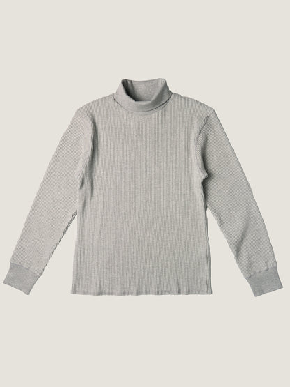 SALLY'S WAFFLE TURTLE TEE [ Heather Grey ]