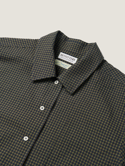 (-30%) ARIZONA CHECK SHIRT [ Olive Navy ] Organic Cotton